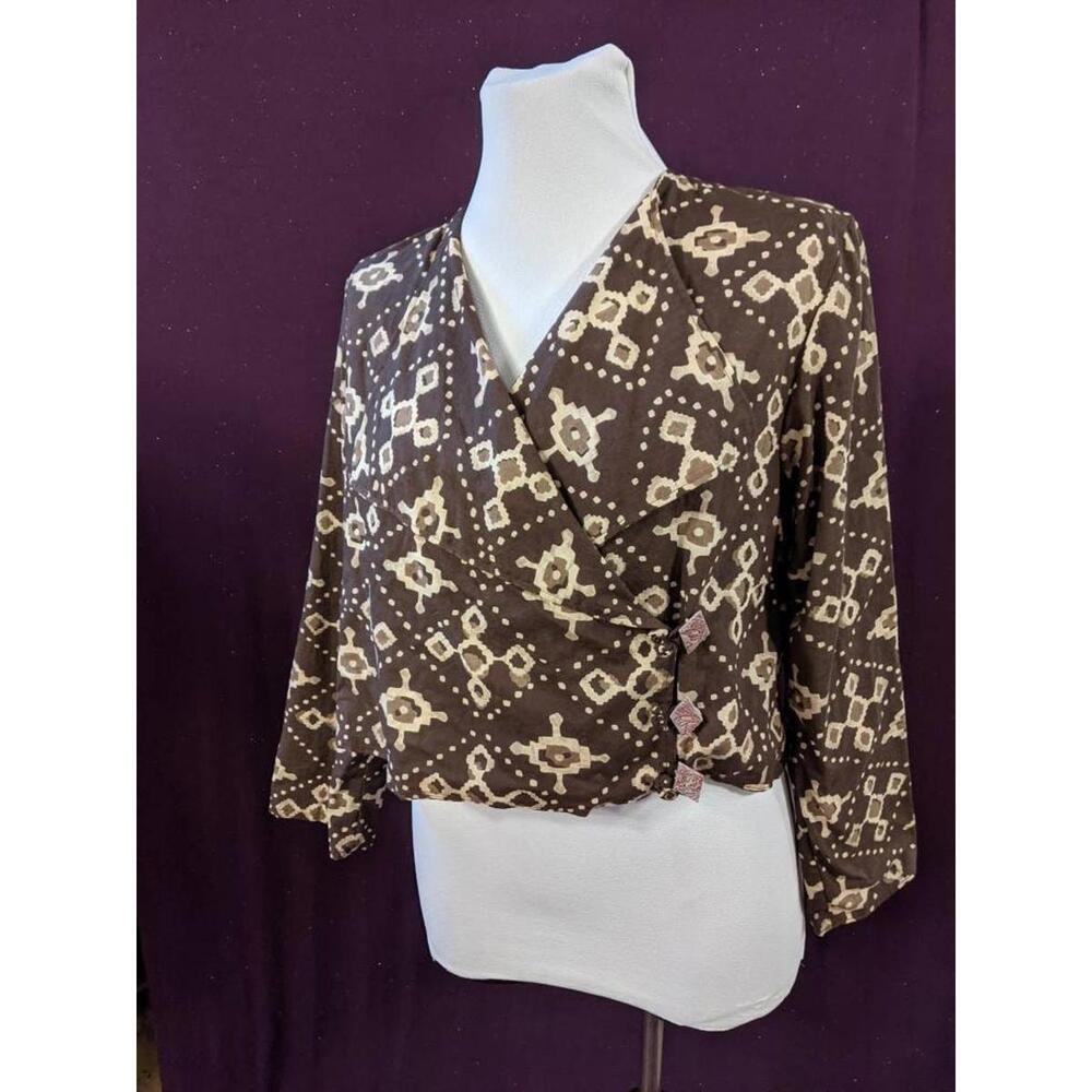 SOLD Mud Print Jacket Cotton Moto Jacket S M
